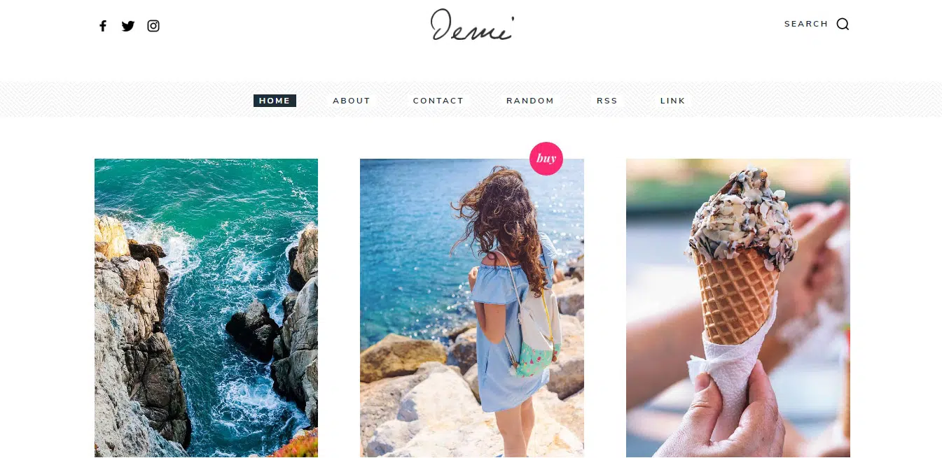 Template situs web blog Demi