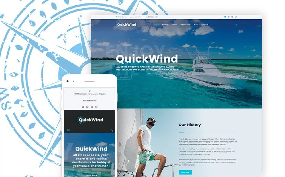 17-Tema WordPress para Yachting & Voyage Charters