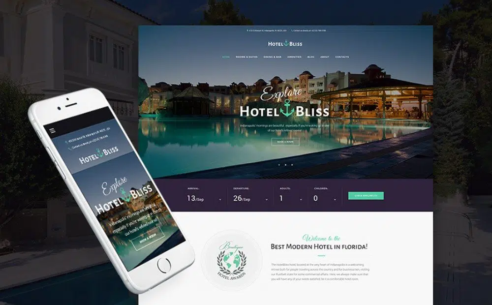 11-Тема WordPress для Spa and Resort Hotel