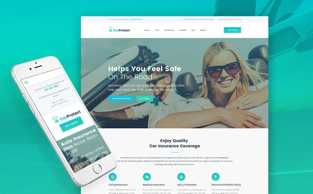 21-WordPress Theme für Autoversicherung