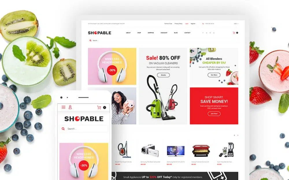 25-Temă WooCommerce receptivă pentru un magazin multiconcept