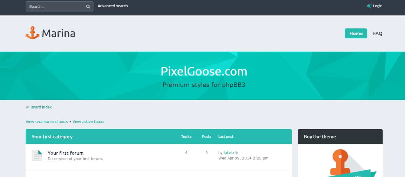 Marina Responsive phpBB3 Theme