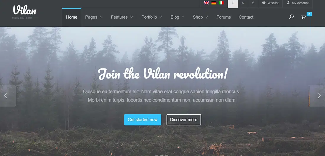 Vilan Corporate、Shop＆ForumWordPressテーマプレビュー-ThemeForest