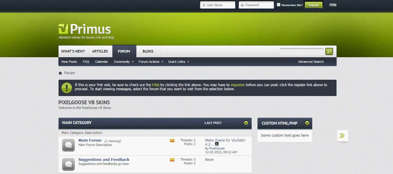 Primus Theme vBulletin