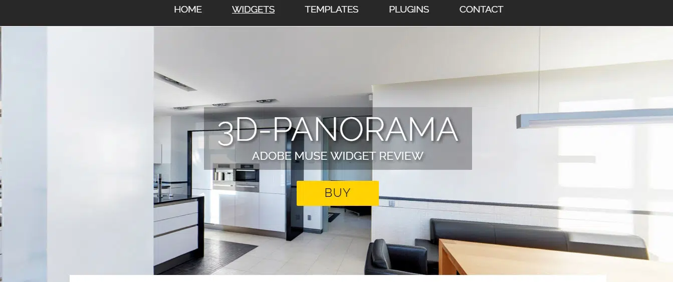 Widgets do Adobe Muse para Panorama 3D