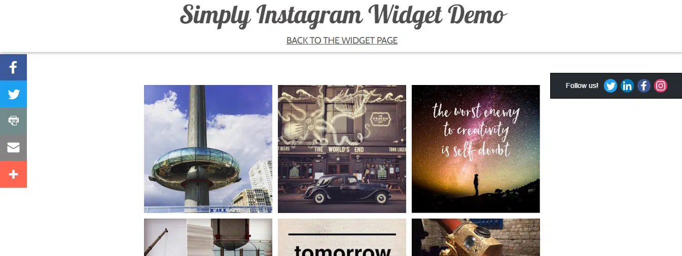 Semplicemente Instagram Widget Adobe Muse