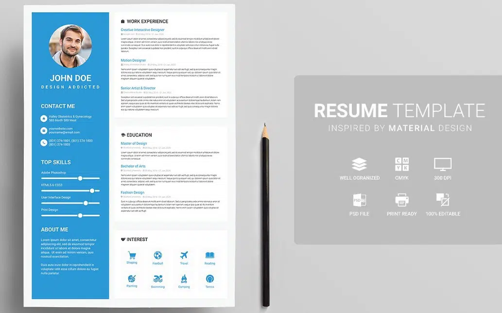 Gambar Produk Template Resume