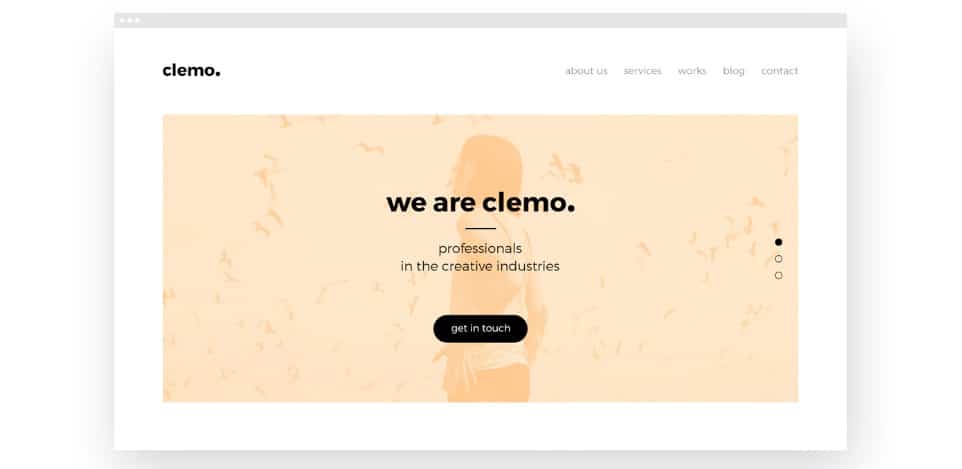 Templat Situs Web Clemo Photoshop