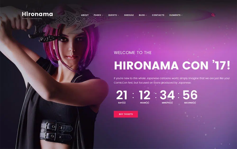 22-Tema de WordPress para portal de fanáticos del anime