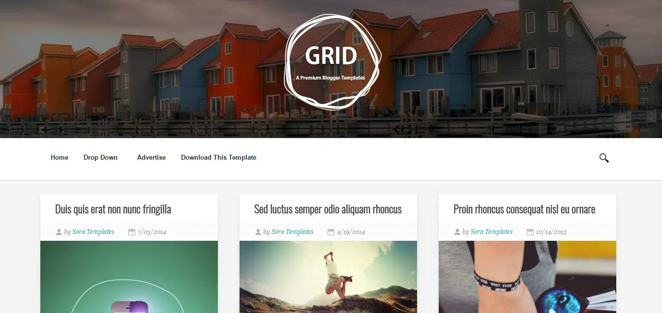 Template Grid Blogger