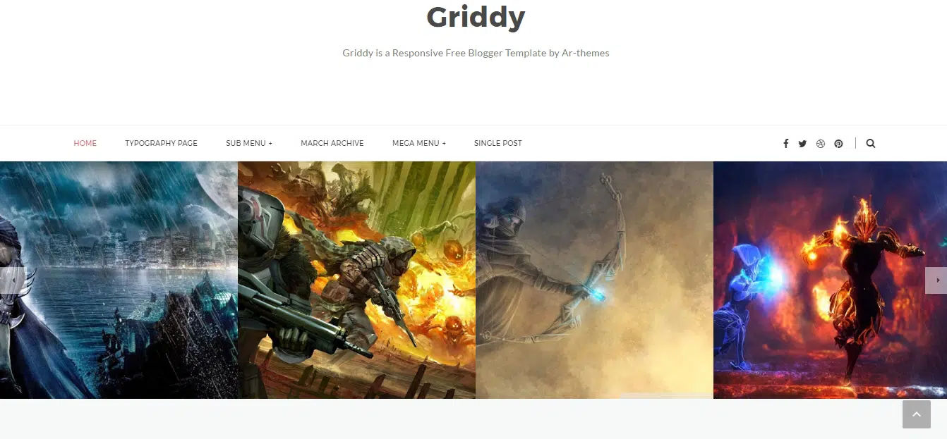 Griddy Grid Blogger Şablonları