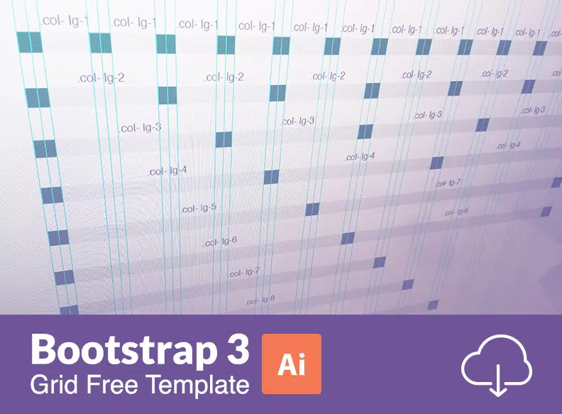 Bootstrap 3 響應式網格 Illustrator 模板