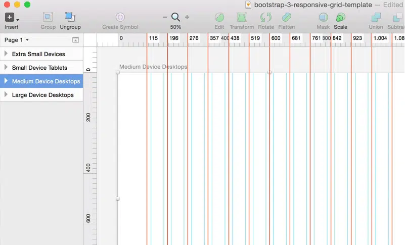 Default-Bootstrap 3 Template Grid Responsif