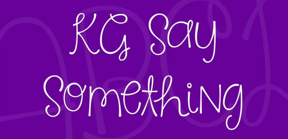 Font KG Say Something