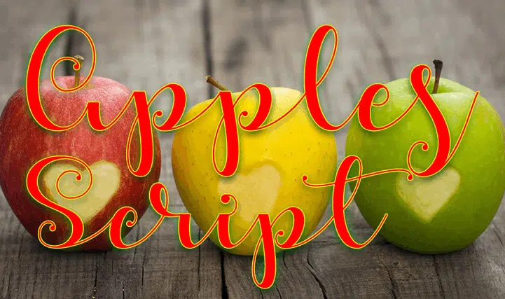 Apples Script Demo-Schriftart