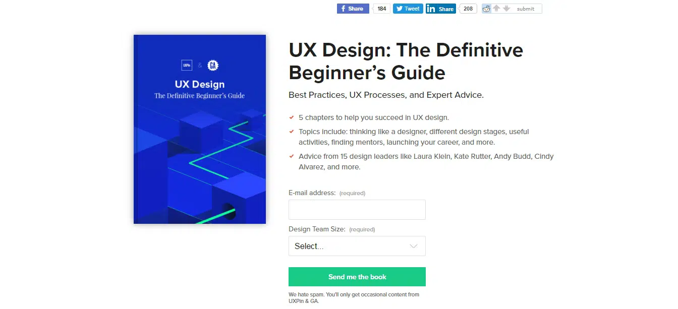 UX Design: Definitive Beginner's Guide Darmowe e-booki UX