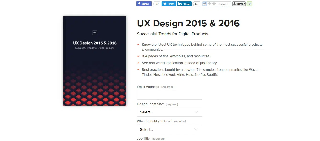 E-books de UX gratuitos de tendências de design de UX