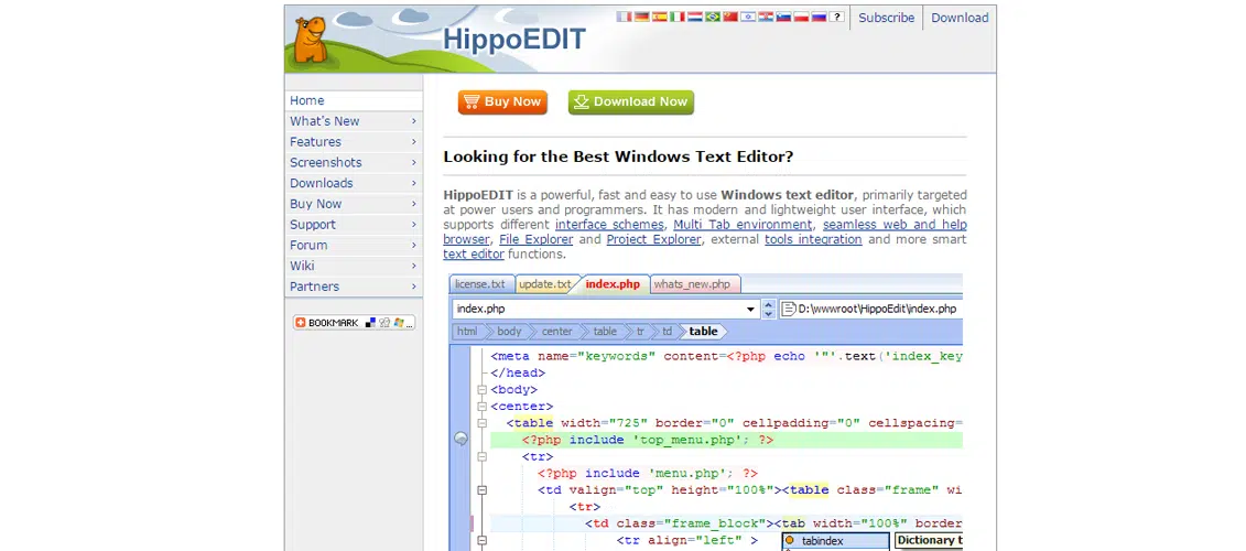 Alat Pengodean Gratis HippoEDIT