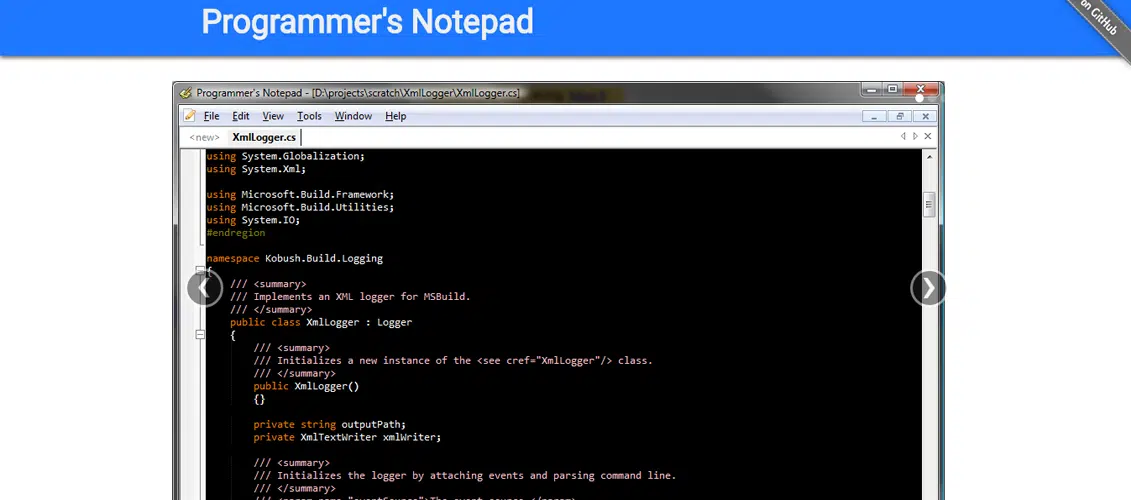 Editor Kode Gratis Notepad Programmer