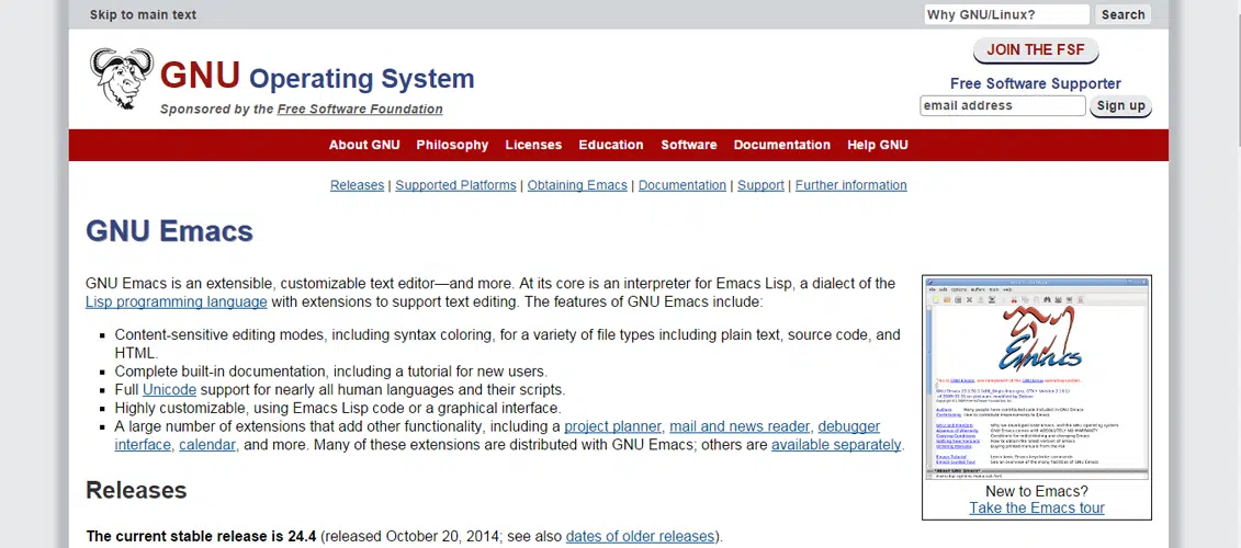 Emacs โปรแกรมแก้ไขโค้ดฟรี