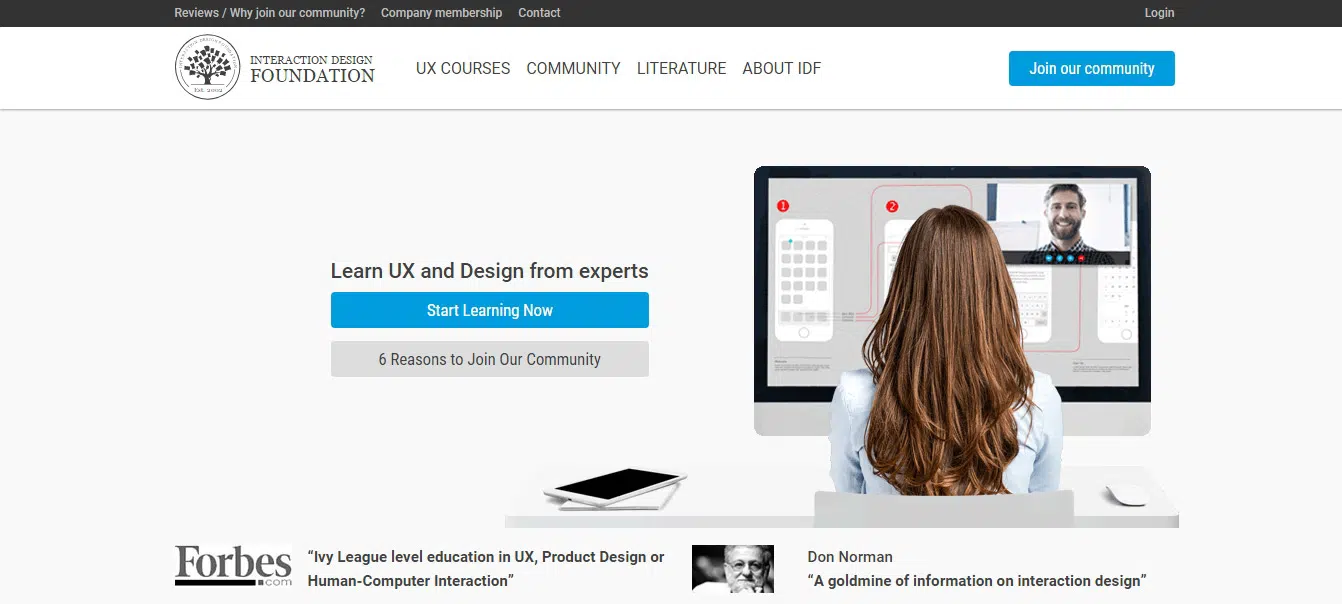 Interaction Design Foundation - Cursos de UX e Comunidade Global de UX