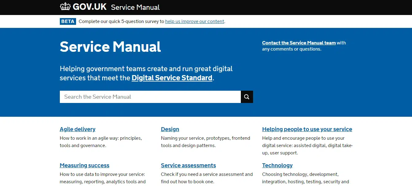 Manual de diseño de servicios gubernamentales