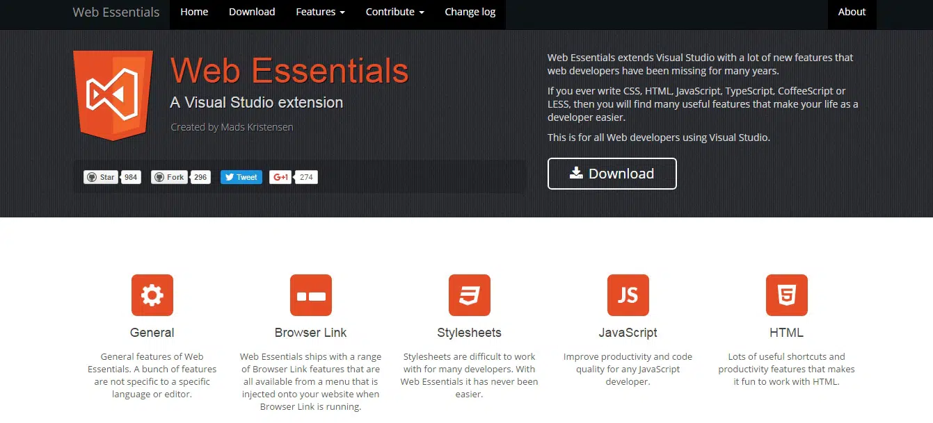 Web Essentials Kurang Kompilator Ekstensi & Plugin