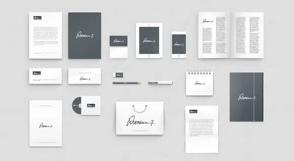 Kostenlose PSD-Datei Corporate Identity Mockup