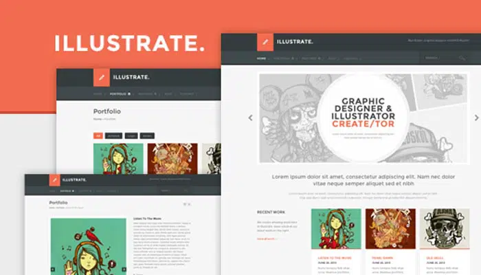 Ilustrasikan Tema Blog Portofolio Responsif