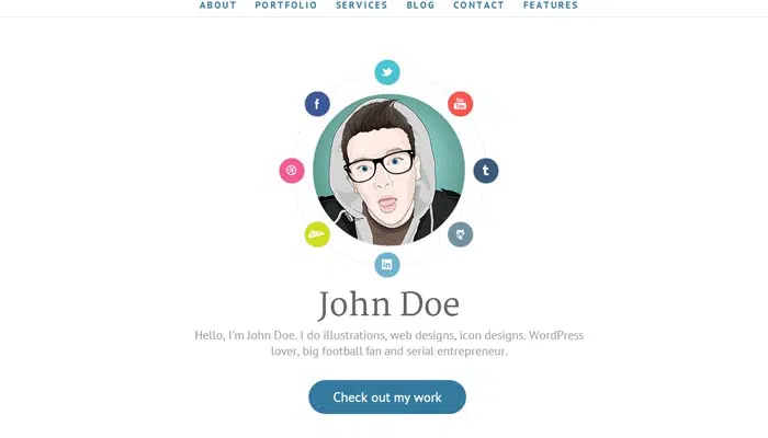 Tema simple de WordPress para portafolio personal de AWSM