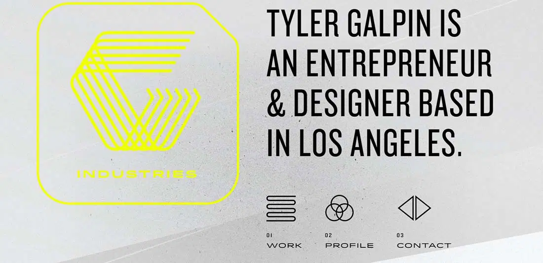 Sites de tipografia de Tyler Galpin