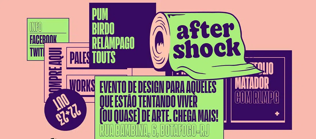 เว็บไซต์ Aftershock Huge Typography