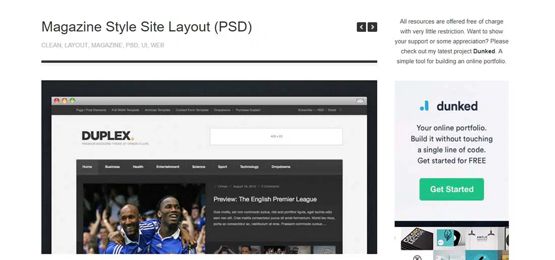 Revista Style Site Layout site șabloane Photoshop