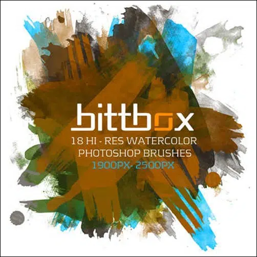 Pinceles gratuitos de Photoshop para acuarela de alta resolución de Bittbox