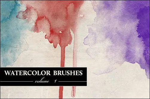 WG Watercolor Brushes Vol1 por Wegraphics