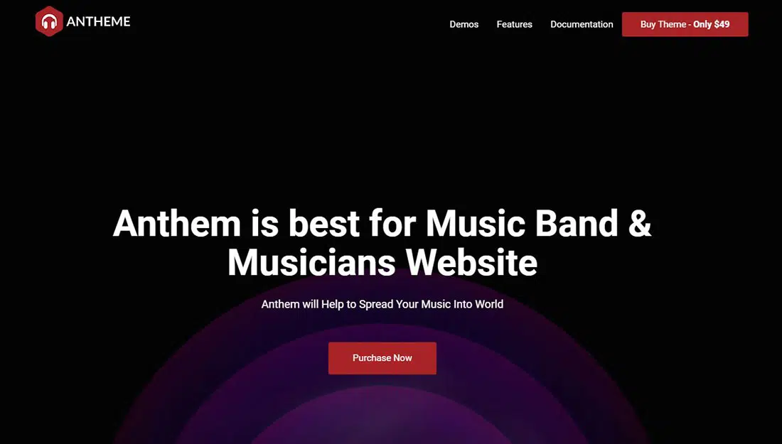 Anthem - Thème WordPress pour groupes de musique et événements musicaux