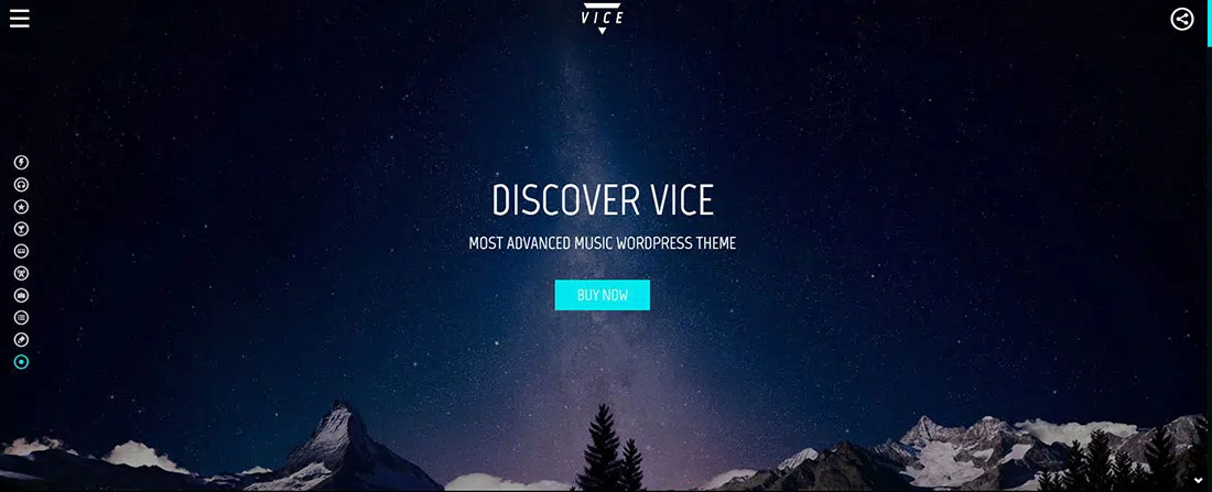 Vice: Music Band, Dj und Radio WordPress Theme