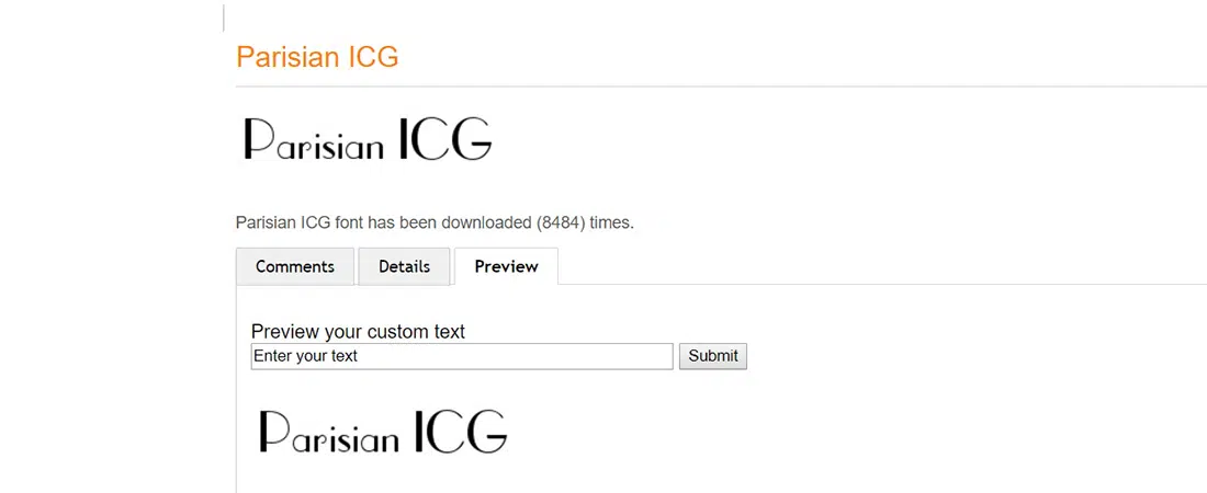 Font retrò gratuiti ICG parigino