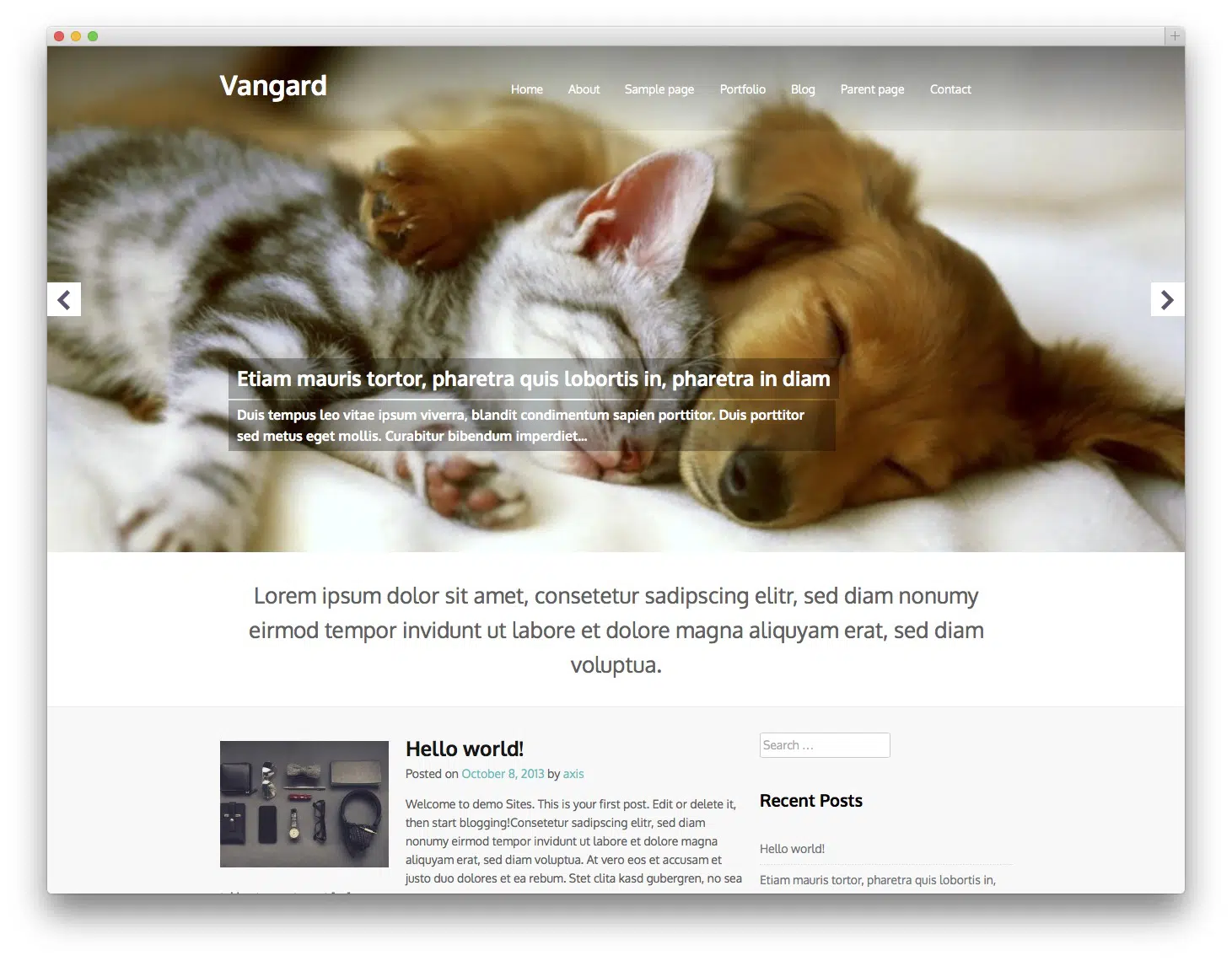 Thème WordPress Bootstrap gratuit Vanguard