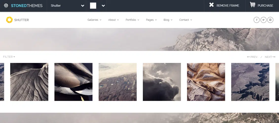 Shutter — WordPress тема для фотоискусства