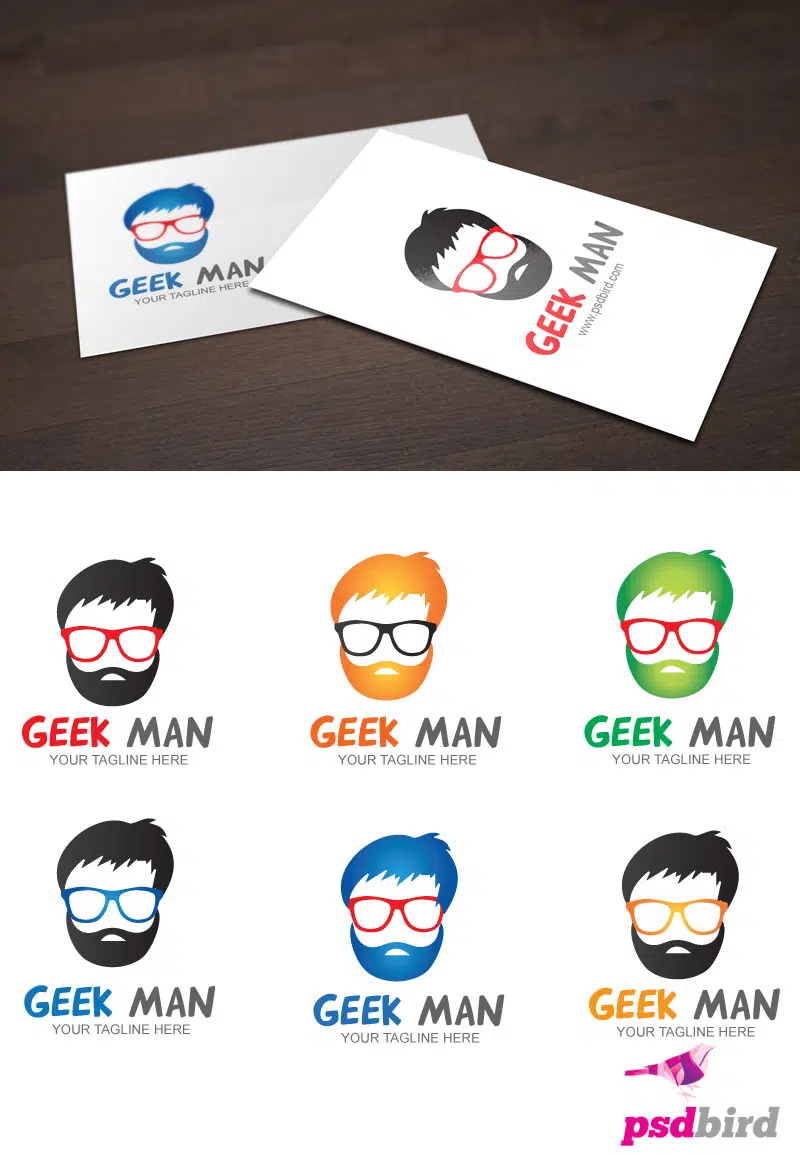 Nerd Logo PSD