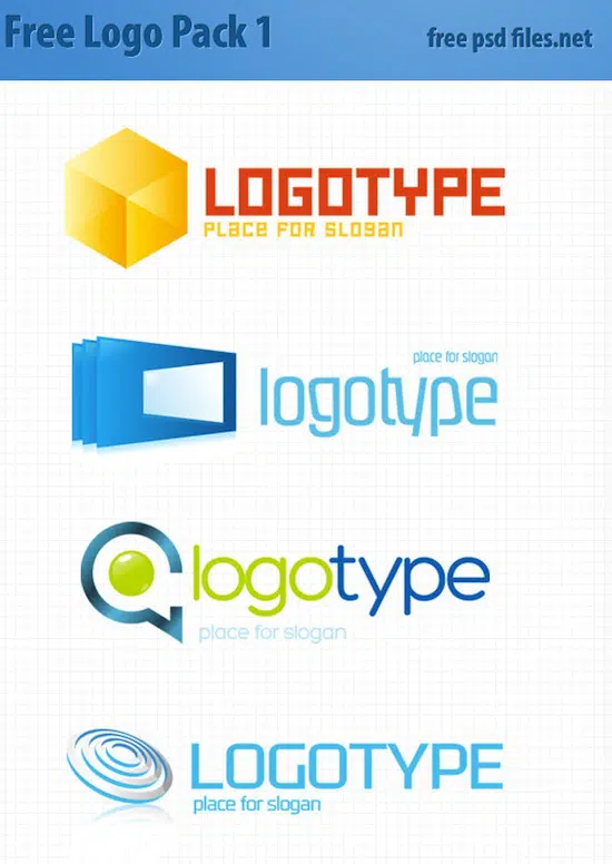 Paket Template Desain Logo PSD 1