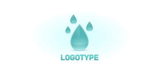 Modelo de Design de Logotipo de Gota de Chuva