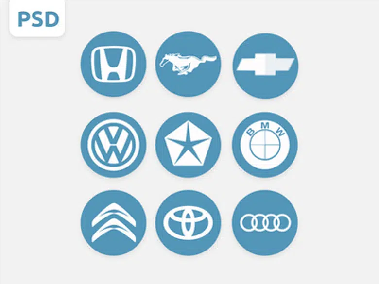 Logos de voiture PSD