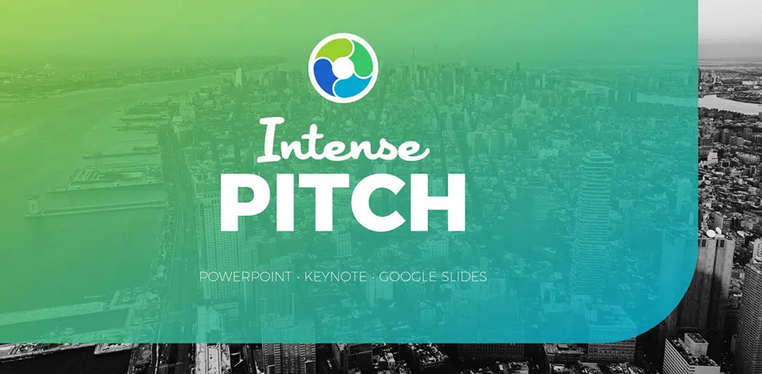 Templat KeyNote Bisnis Pitch Deck Intens