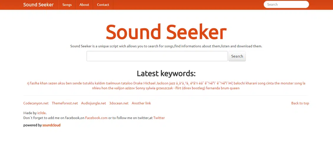 SoundSeeker - Motore di ricerca musicale