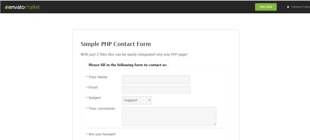 Formular simplu de contact PHP