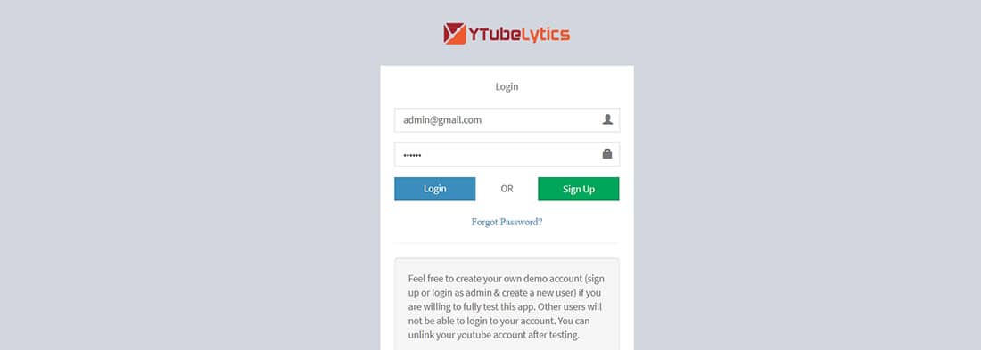 Scripts PHP do YTubeLytics para projetos de redes sociais