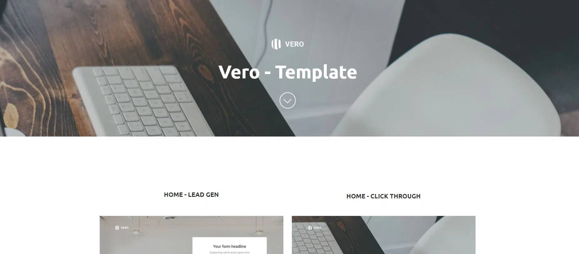 Vero - Marketing-Instapage