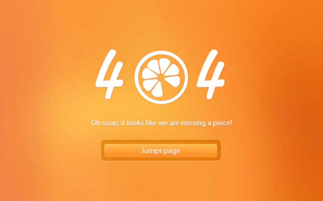 Conception de page d'erreur orange Psd Material-psd Layered Material-free Psd Free Download